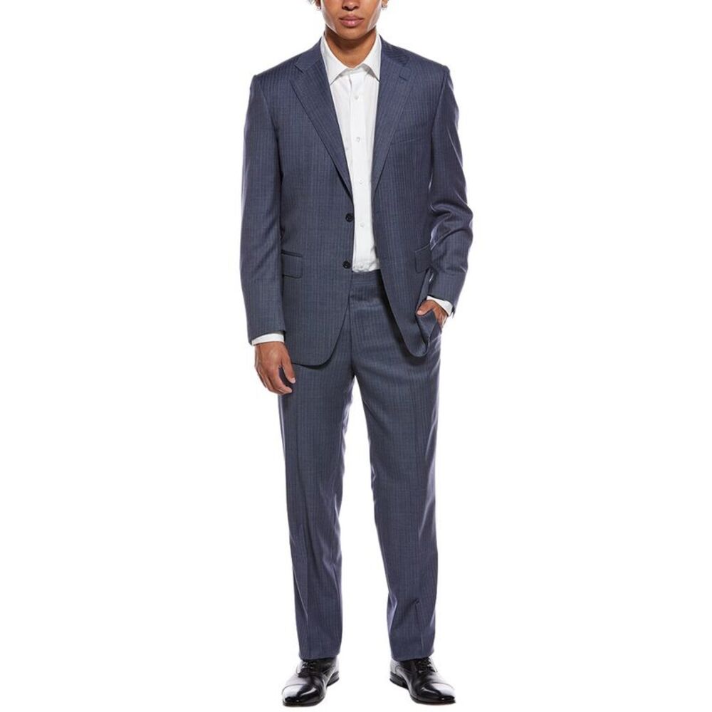 Canali Mens  2Pc Wool Suit, Blue